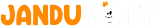jandusoft logo para fondo negro